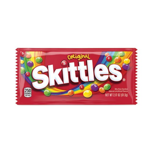 Skittles Chewy Candy, Original, 2.17 Oz Bag, 36 Bags/box